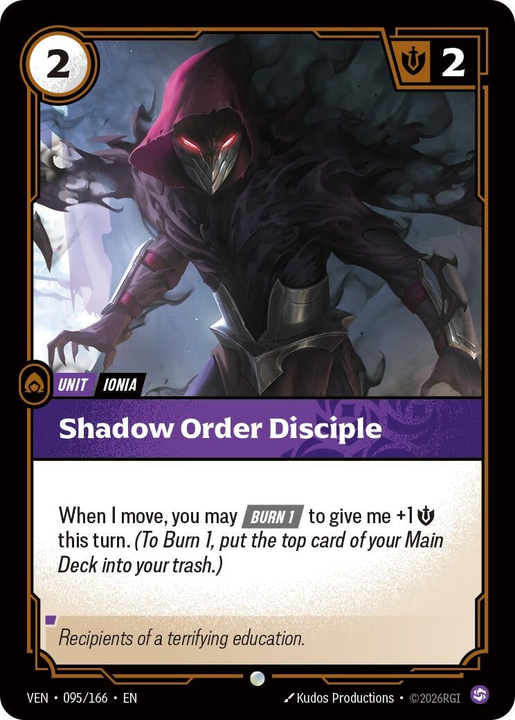 Image for Shadow Order Disciple (095/166) [Vendetta] - Riftbound: League of Legends Trading Card Game