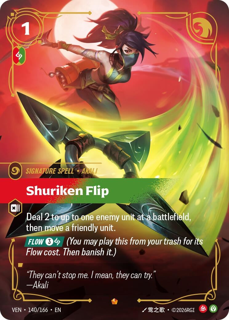 Image for Shuriken Flip (140/166) [Vendetta] - Riftbound: League of Legends Trading Card Game