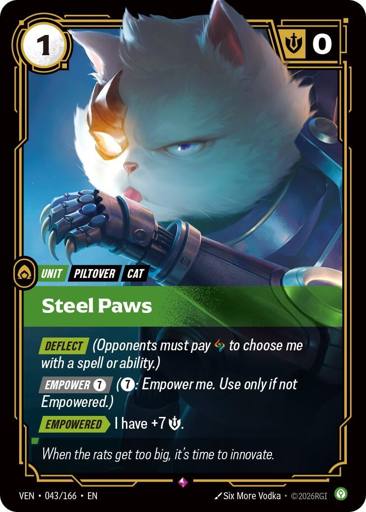 Image for Steel Paws (043/166) [Vendetta] - Riftbound: League of Legends Trading Card Game