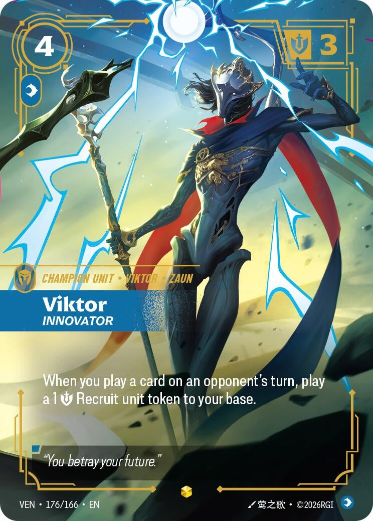 Image for Viktor - Innovator (Overnumbered) (176/166) [Vendetta] - Riftbound: League of Legends Trading Card Game