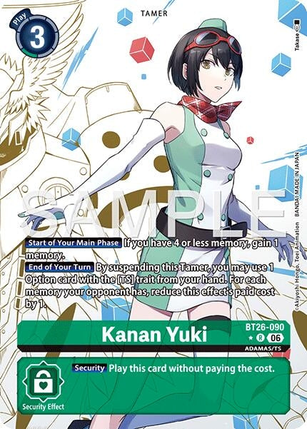 Image for Kanan Yuki (Alternate Art) (BT26-090 R) [Timeless Bonds] - Digimon Card Game