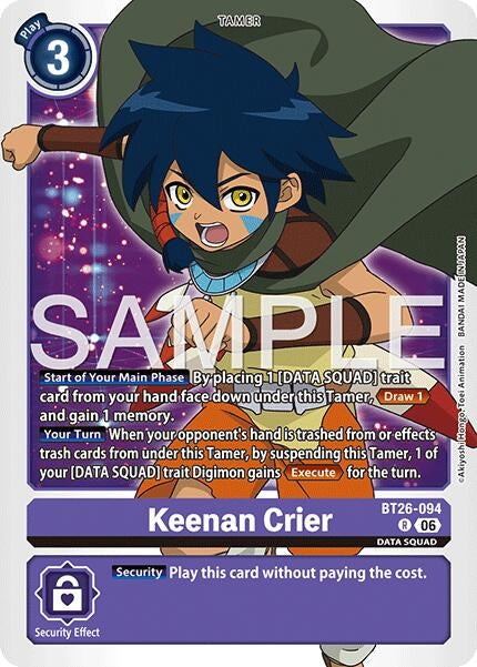 Image for Keenan Crier (BT26-094 R) [Timeless Bonds] - Digimon Card Game