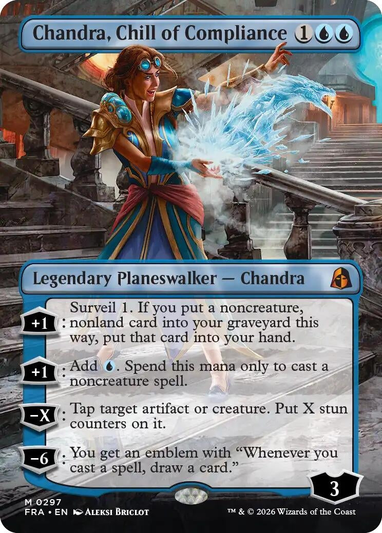 Image for Chandra, Chill of Compliance (Borderless) (297) [Reality Fracture] - Magic: The Gathering