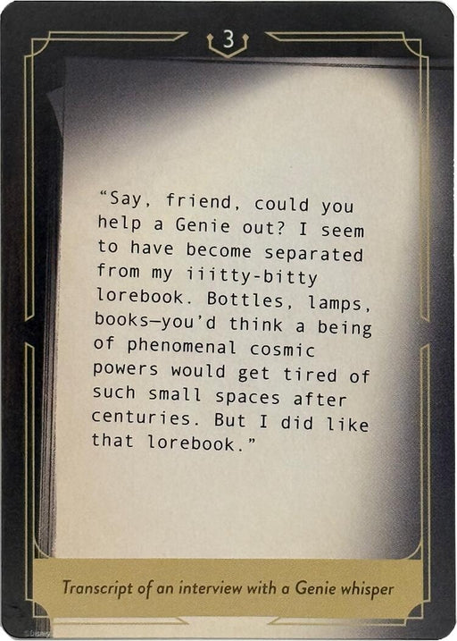 Image for Whispers in the Well Case File Cards (3 of 18) [Whispers in the Well] - Disney Lorcana