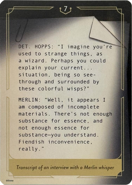 Image for Whispers in the Well Case File Cards (7 of 18) [Whispers in the Well] - Disney Lorcana