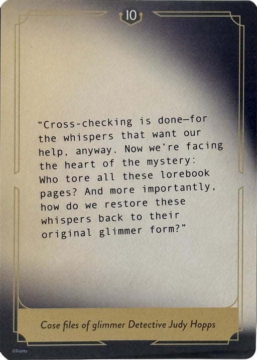 Image for Whispers in the Well Case File Cards (10 of 18) [Whispers in the Well] - Disney Lorcana