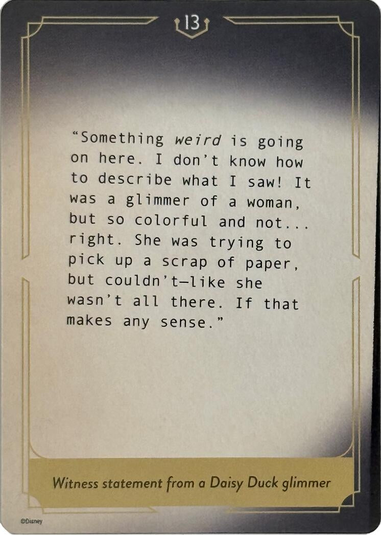 Image for Whispers in the Well Case File Cards (13 of 18) [Whispers in the Well] - Disney Lorcana