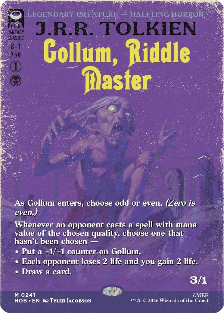 Image for Gollum, Riddle Master (Borderless) (241) [The Hobbit] - Magic: The Gathering