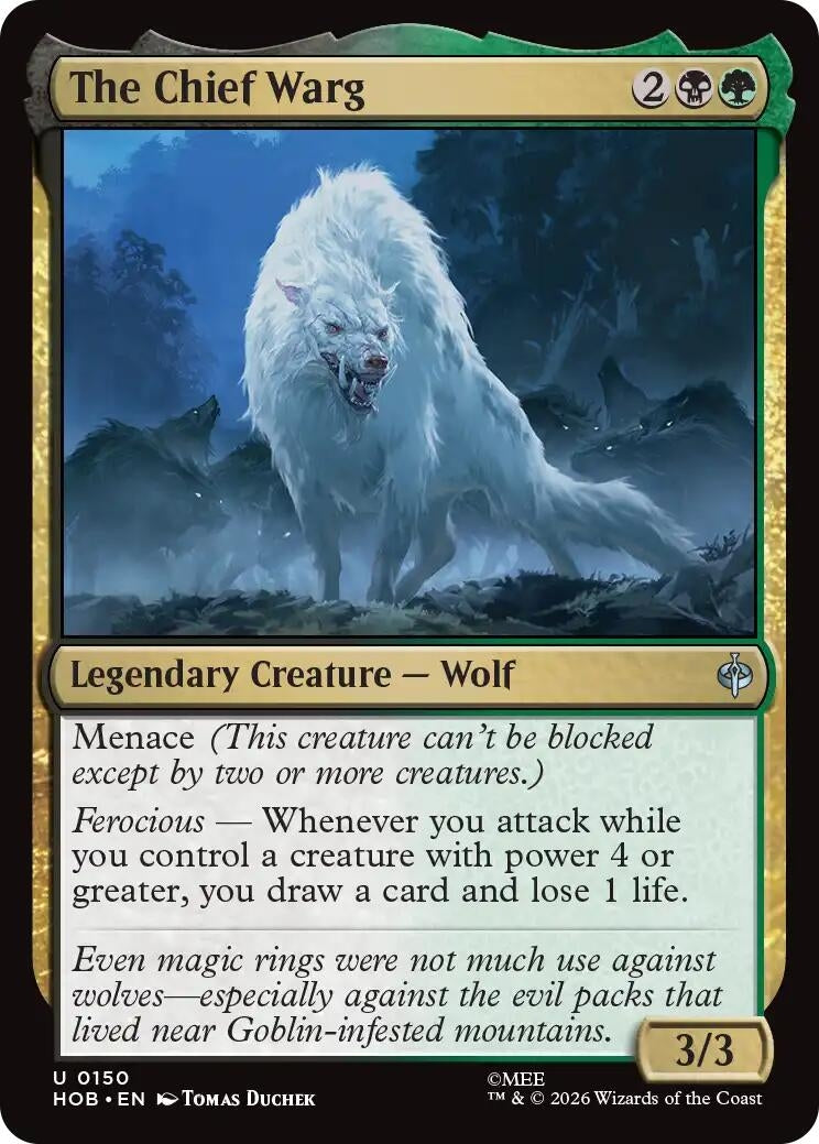 Image for The Chief Warg (150) [The Hobbit] - Magic: The Gathering