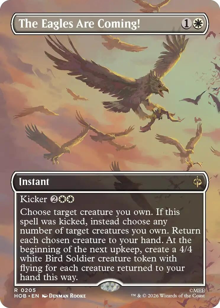 Image for The Eagles Are Coming! (Borderless) (205) [The Hobbit] - Magic: The Gathering