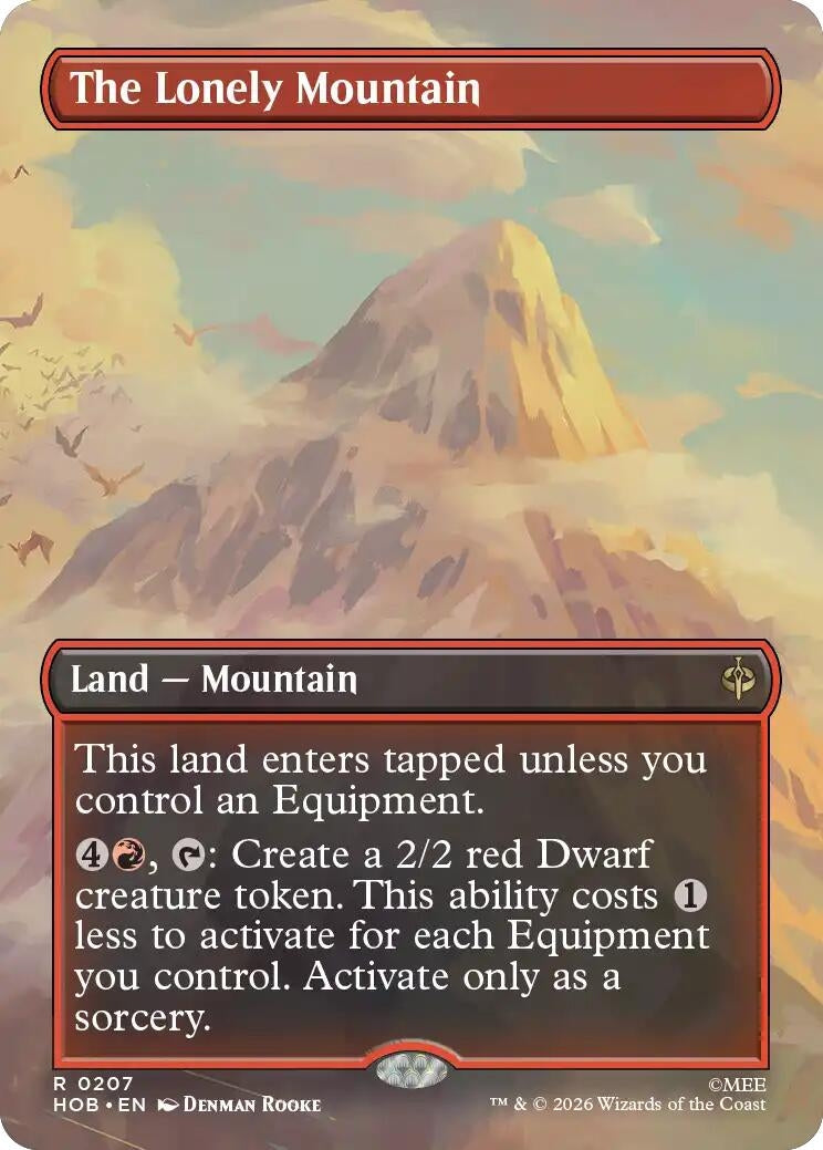 Image for The Lonely Mountain (Borderless) (0207) (207) [The Hobbit] - Magic: The Gathering