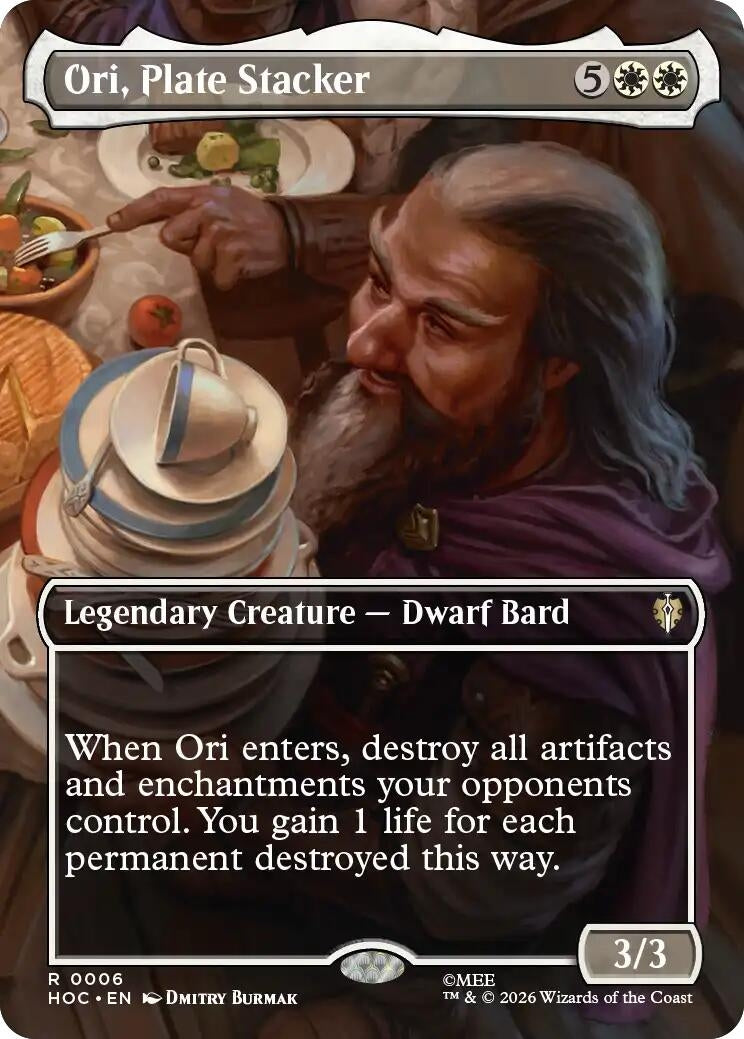 Image for Ori, Plate Stacker (Borderless) (6) [The Hobbit: Eternal-Legal] - Magic: The Gathering