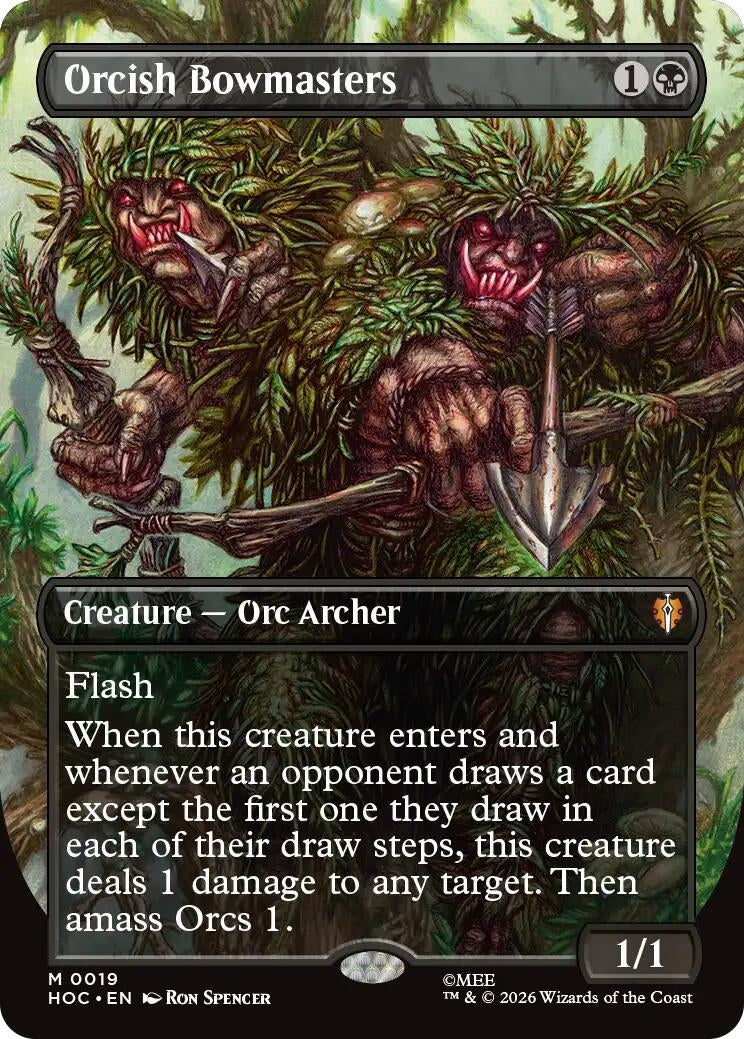 Image for Orcish Bowmasters (Borderless) (19) [The Hobbit: Eternal-Legal] - Magic: The Gathering