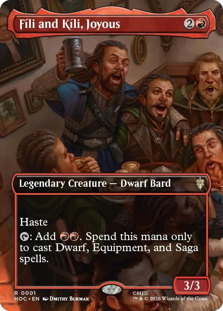 Image for Fili and Kili, Joyous (Borderless) (1) [The Hobbit: Eternal-Legal] - Magic: The Gathering