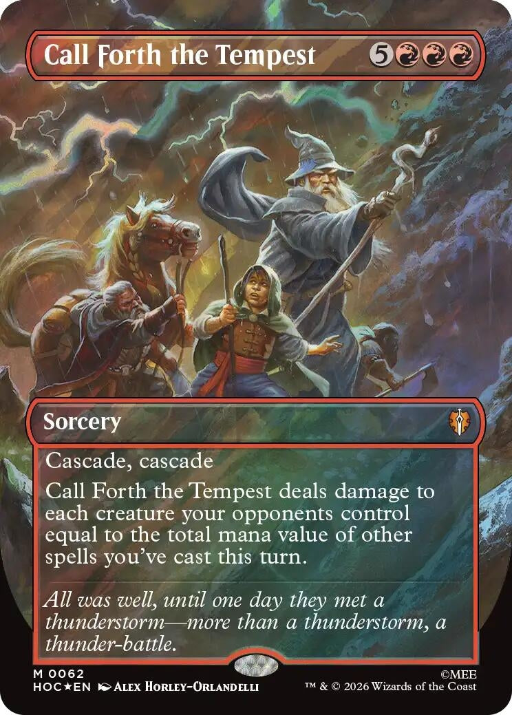 Image for Call Forth the Tempest (Borderless) (Surge Foil) (62) [The Hobbit: Eternal-Legal] - Magic: The Gathering