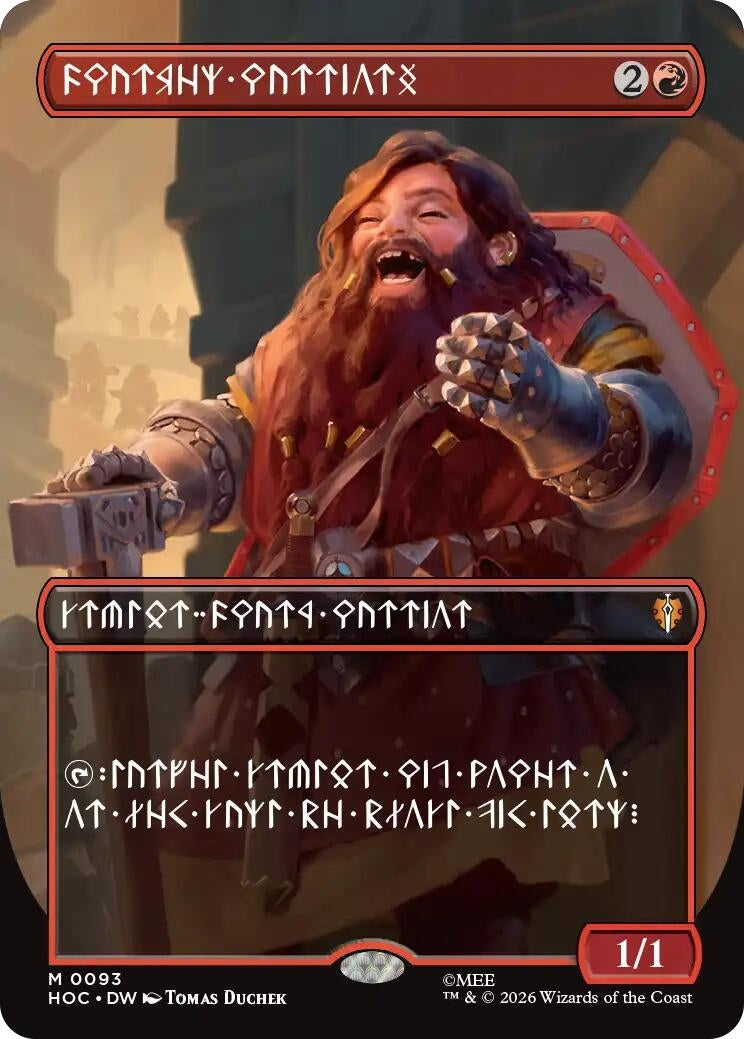 Image for Dwarven Warriors (Borderless) (Dwarvish) (93) [The Hobbit: Eternal-Legal] - Magic: The Gathering