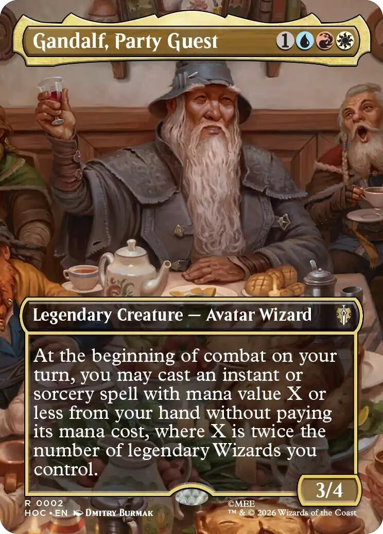 Image for Gandalf, Party Guest (Borderless) (2) [The Hobbit: Eternal-Legal] - Magic: The Gathering