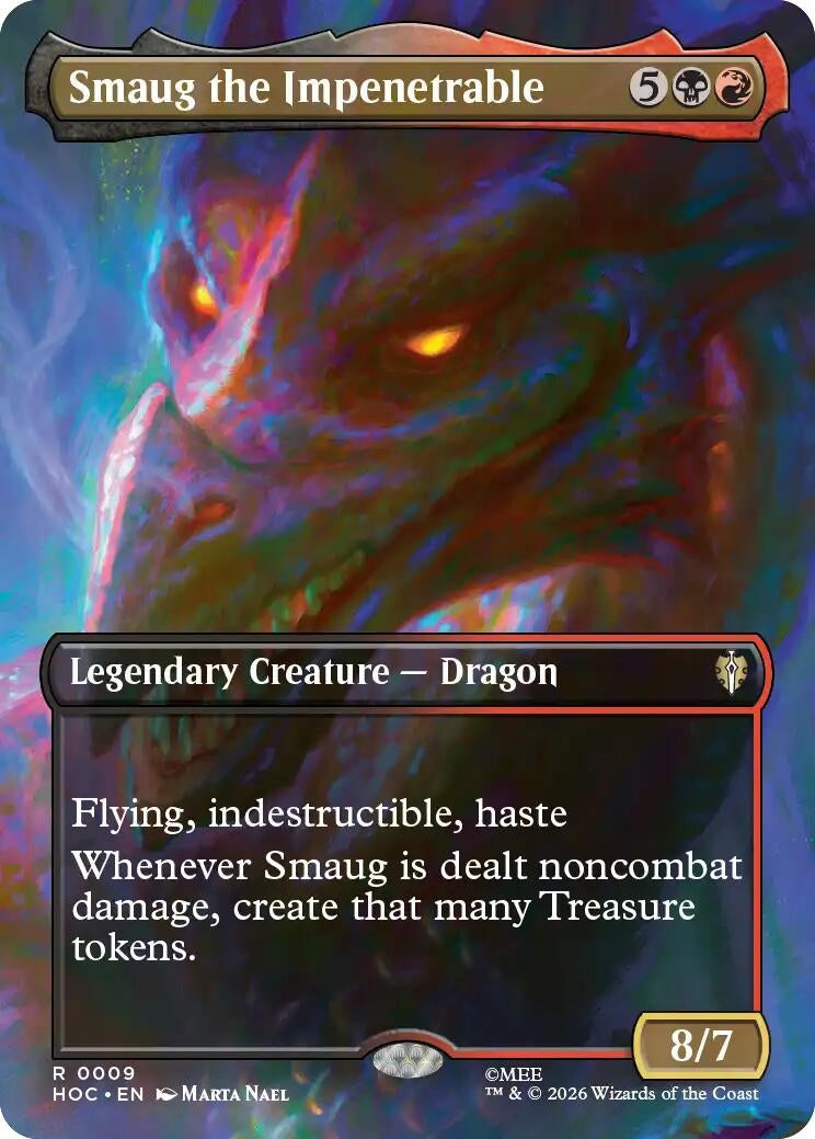 Image for Smaug the Impenetrable (Borderless) (9) [The Hobbit: Eternal-Legal] - Magic: The Gathering