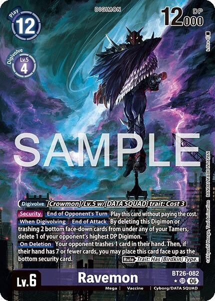 Image for Ravemon (Alternate Art) (BT26-082 SR) [Timeless Bonds] - Digimon Card Game