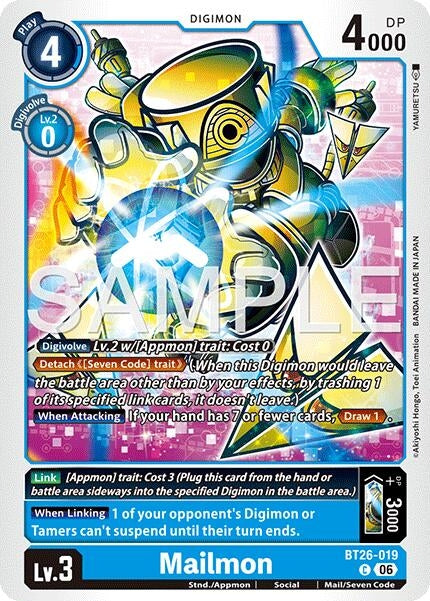 Image for Mailmon (BT26-019 C) [Timeless Bonds] - Digimon Card Game