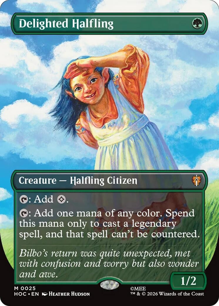 Image for Delighted Halfling (Borderless) (25) [The Hobbit: Eternal-Legal] - Magic: The Gathering