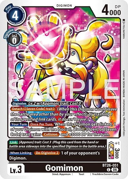 Image for Gomimon (BT26-051 C) [Timeless Bonds] - Digimon Card Game