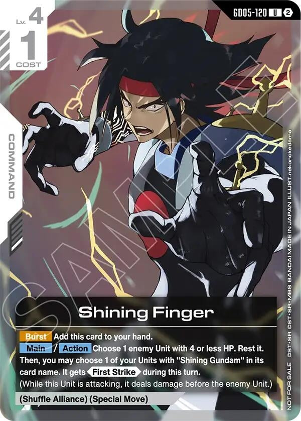 Image for Shining Finger (GD05 Release Event) (GD05-120) [Gundam Promotional Cards] {GCG-PR} - Gundam Card Game