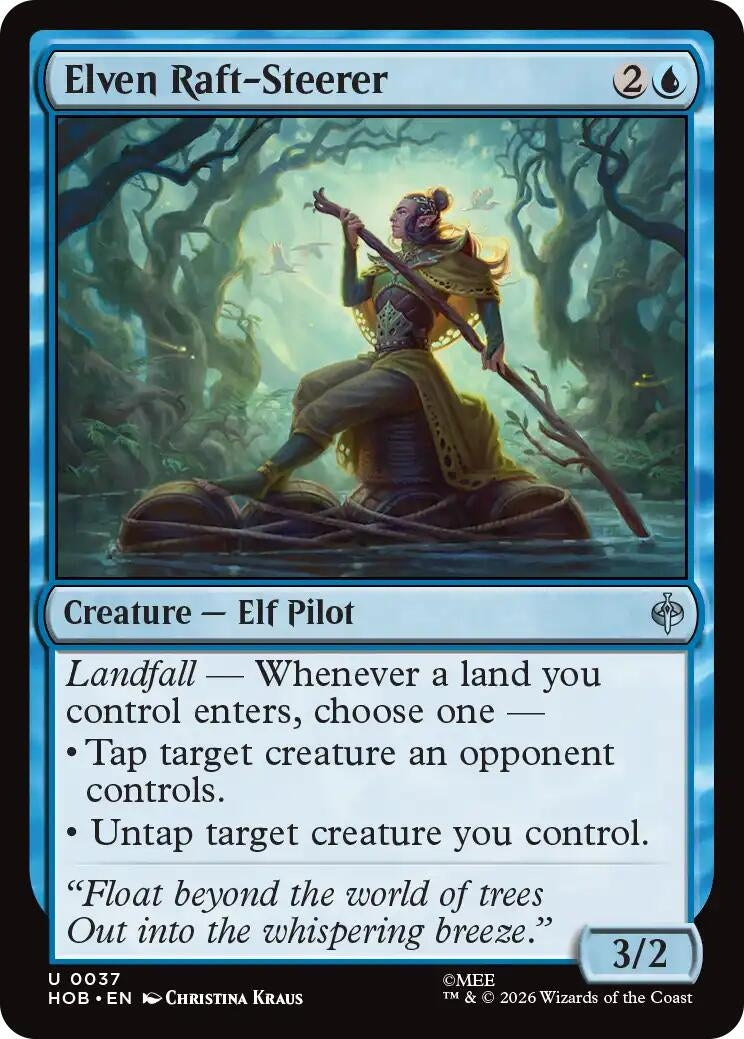 Image for Elven Raft-Steerer (37) [The Hobbit] - Magic: The Gathering