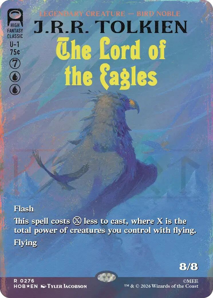Image for The Lord of the Eagles (Borderless) (Surge Foil) (276) [The Hobbit] - Magic: The Gathering