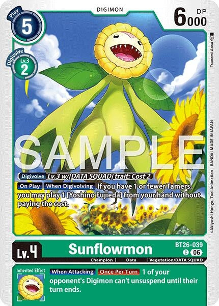 Image for Sunflowmon (BT26-039 C) [Timeless Bonds] - Digimon Card Game