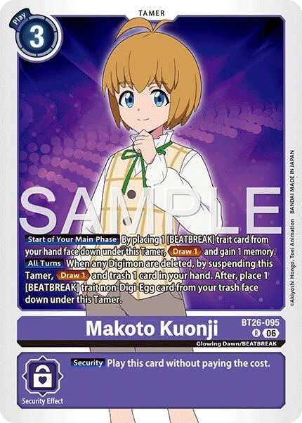 Image for Makoto Kuonji (BT26-095 R) [Timeless Bonds] - Digimon Card Game