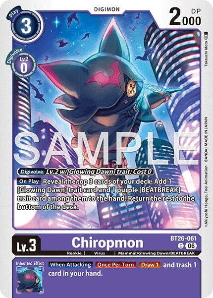 Image for Chiropmon (BT26-061 C) [Timeless Bonds] - Digimon Card Game