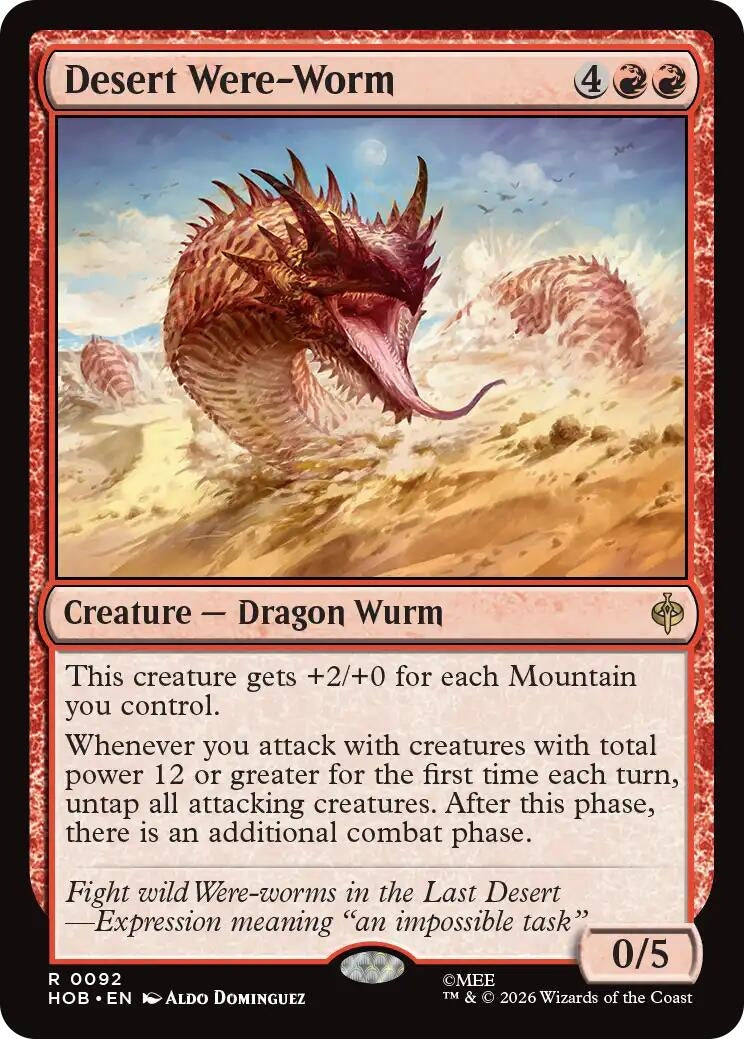 Image for Desert Were-Worm (92) [The Hobbit] - Magic: The Gathering