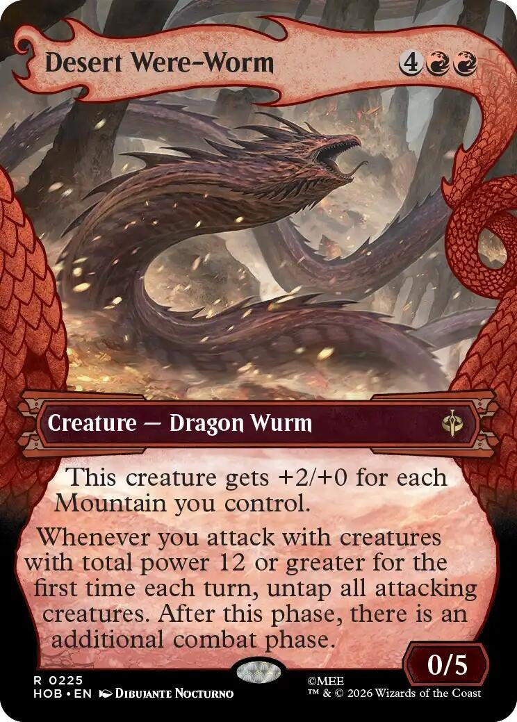 Image for Desert Were-Worm (Showcase) (225) [The Hobbit] - Magic: The Gathering