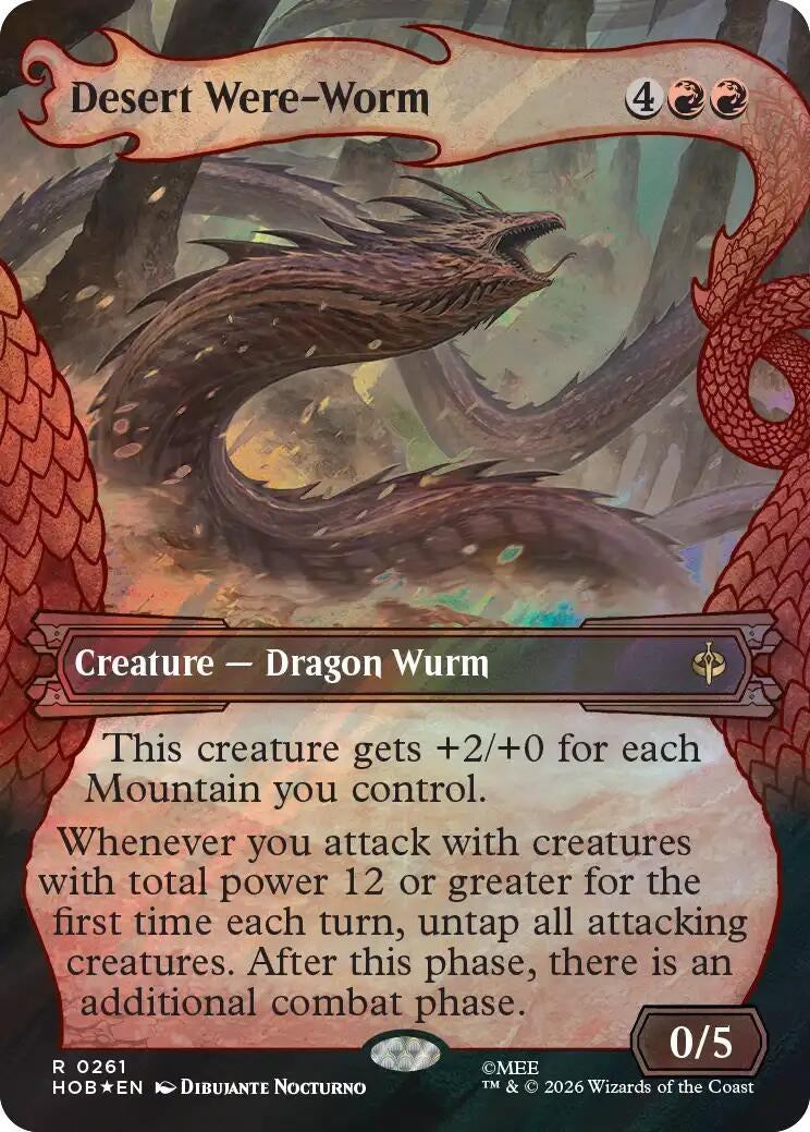 Image for Desert Were-Worm (Showcase) (Surge Foil) (261) [The Hobbit] - Magic: The Gathering