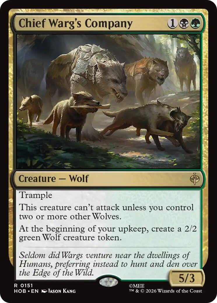 Image for Chief Warg's Company (151) [The Hobbit] - Magic: The Gathering