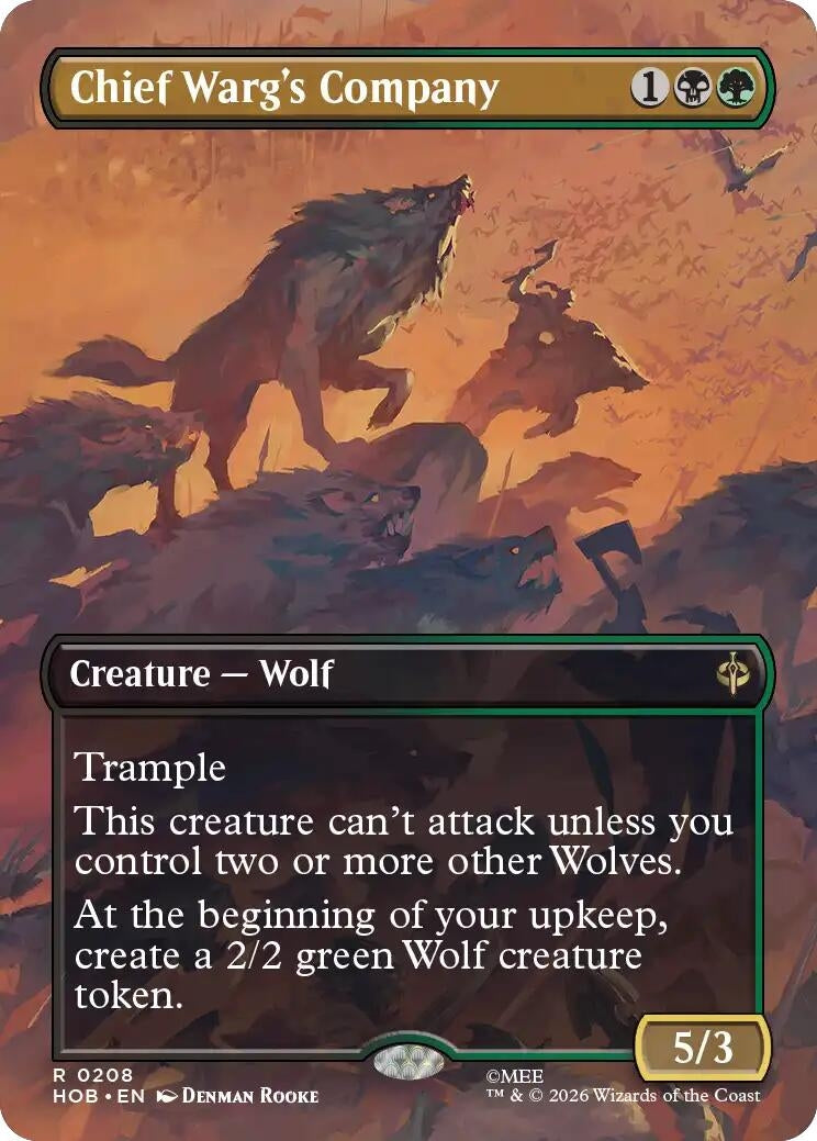 Image for Chief Warg's Company (Borderless) (208) [The Hobbit] - Magic: The Gathering