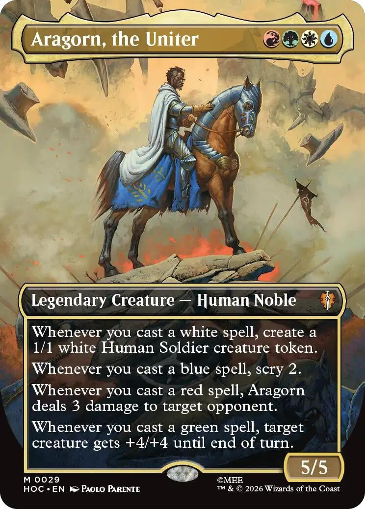 Image for Aragorn, the Uniter (Borderless) (29) [The Hobbit: Eternal-Legal] - Magic: The Gathering