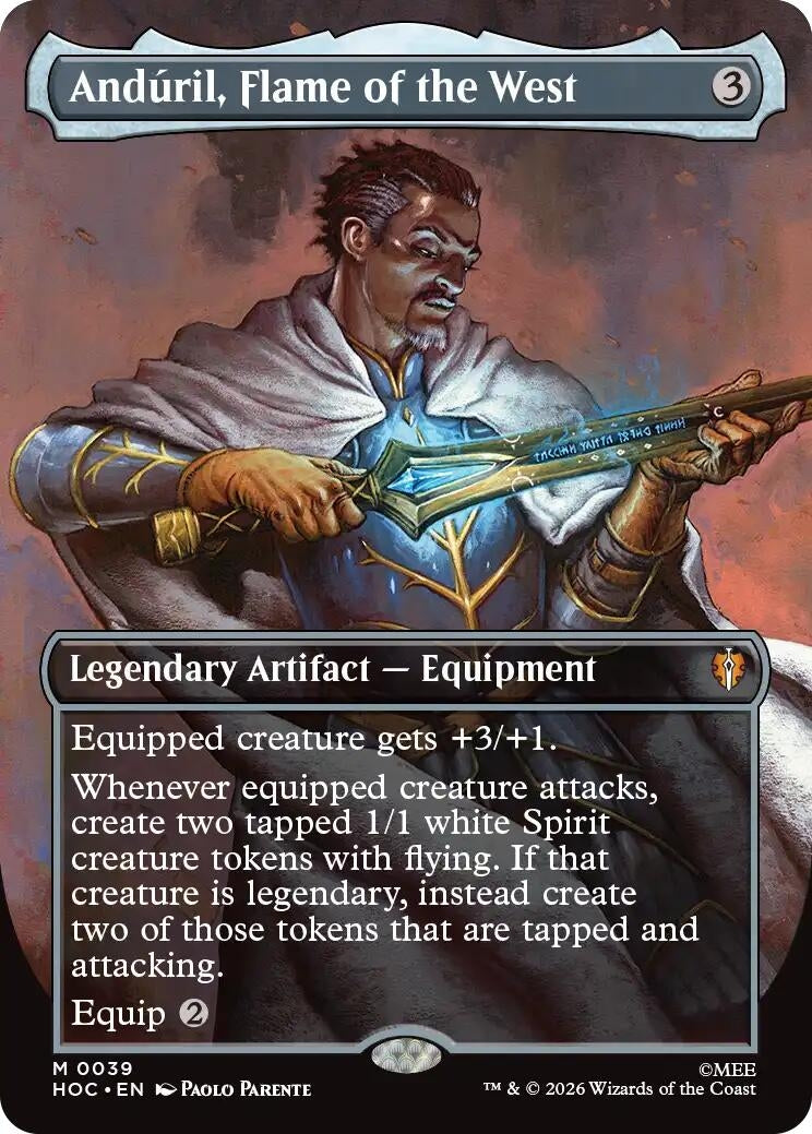 Image for Anduril, Flame of the West (Borderless) (39) [The Hobbit: Eternal-Legal] - Magic: The Gathering