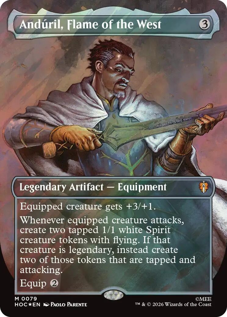 Image for Anduril, Flame of the West (Borderless) (Surge Foil) (79) [The Hobbit: Eternal-Legal] - Magic: The Gathering