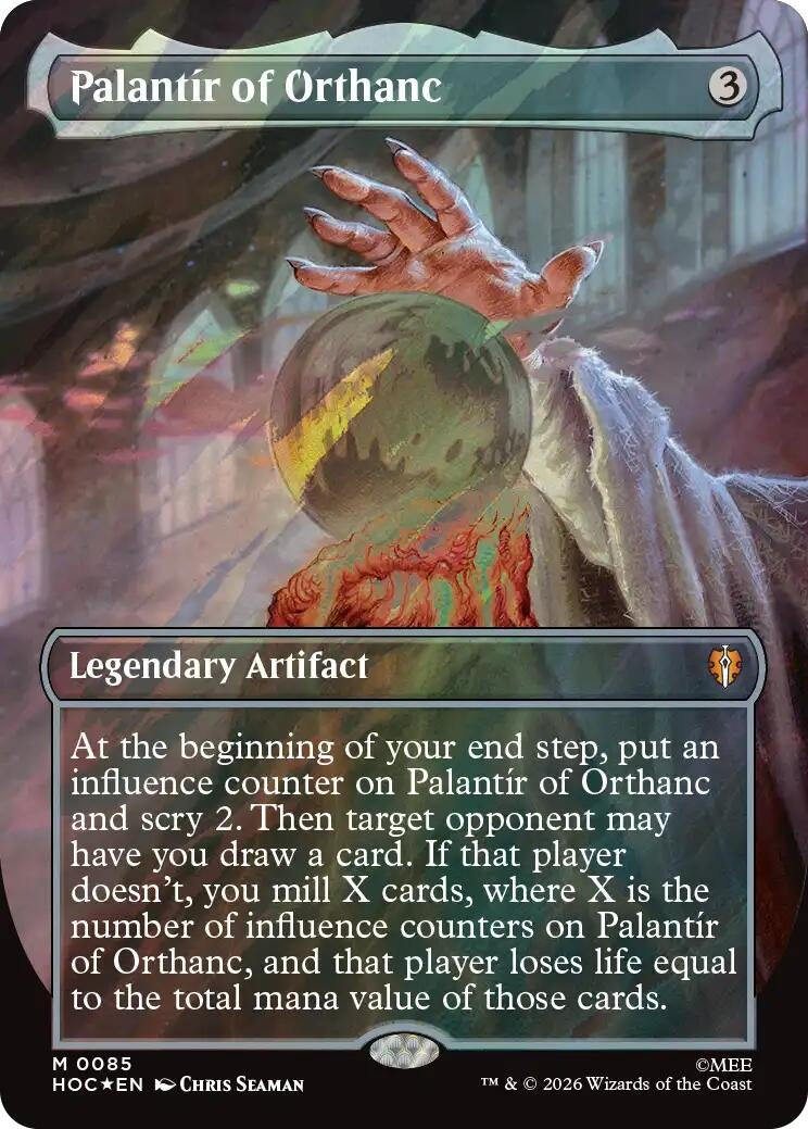Image for Palantir of Orthanc (Borderless) (Surge Foil) (85) [The Hobbit: Eternal-Legal] - Magic: The Gathering