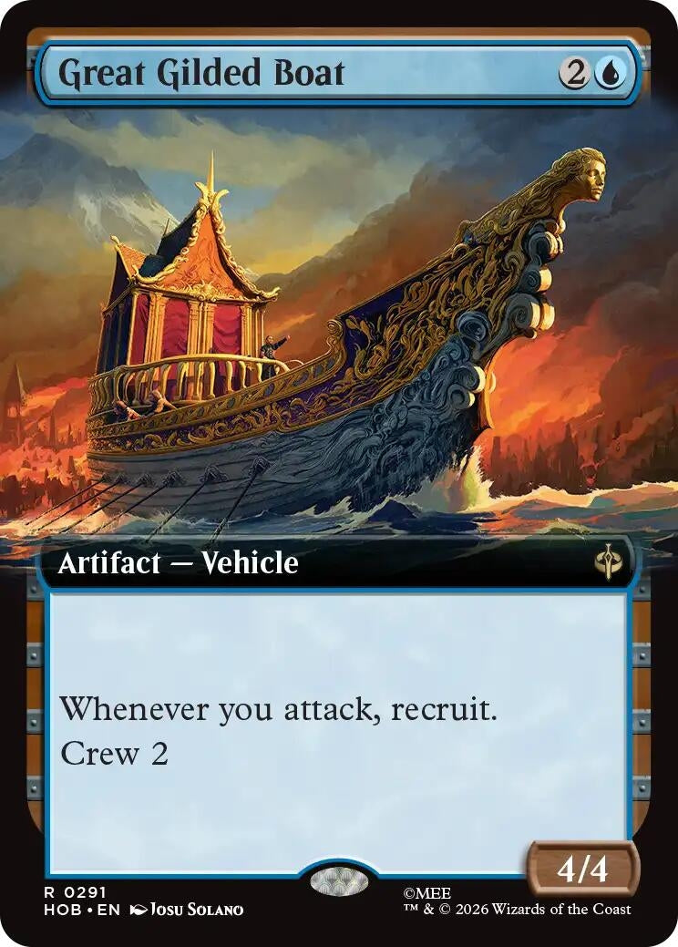 Image for Great Gilded Boat (Extended Art) (291) [The Hobbit] - Magic: The Gathering