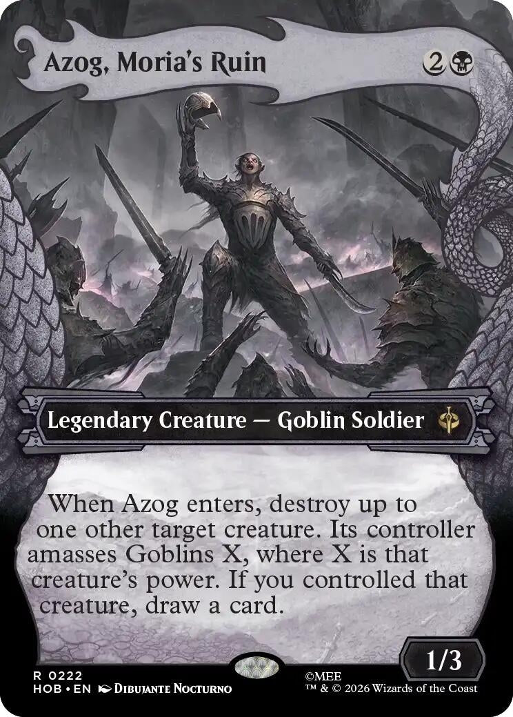 Image for Azog, Moria's Ruin (Showcase) (222) [The Hobbit] - Magic: The Gathering