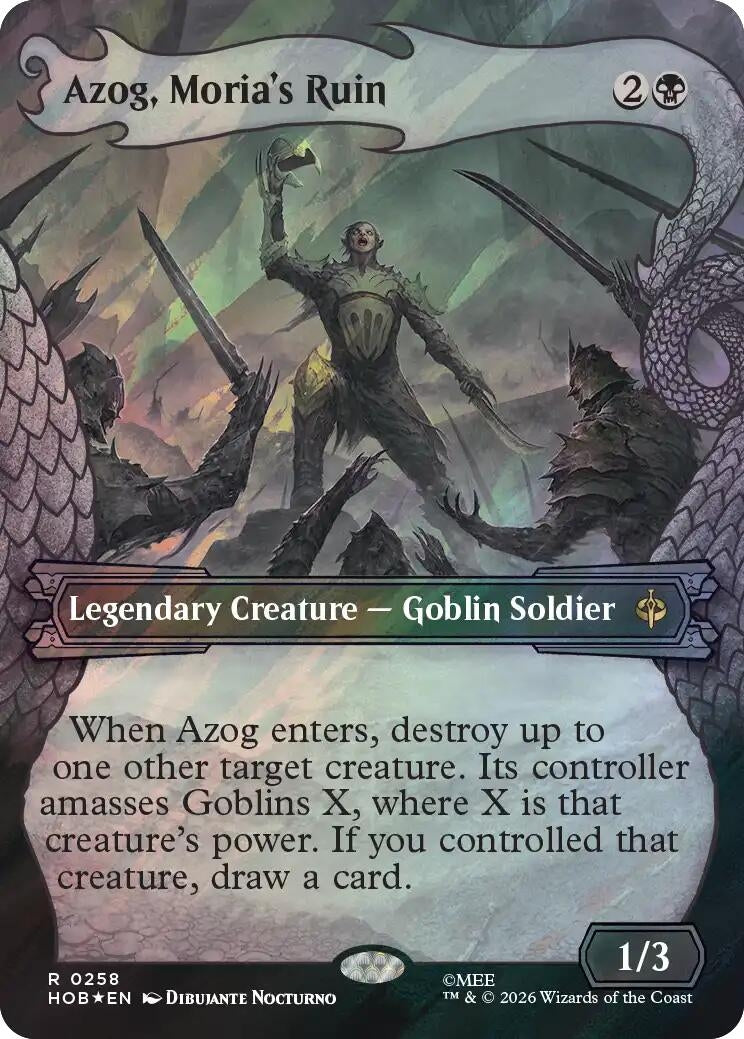 Image for Azog, Moria's Ruin (Showcase) (Surge Foil) (258) [The Hobbit] - Magic: The Gathering