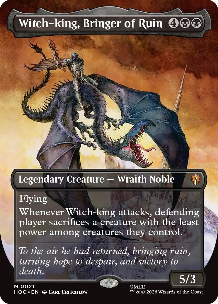 Image for Witch-king, Bringer of Ruin (Borderless) (21) [The Hobbit: Eternal-Legal] - Magic: The Gathering