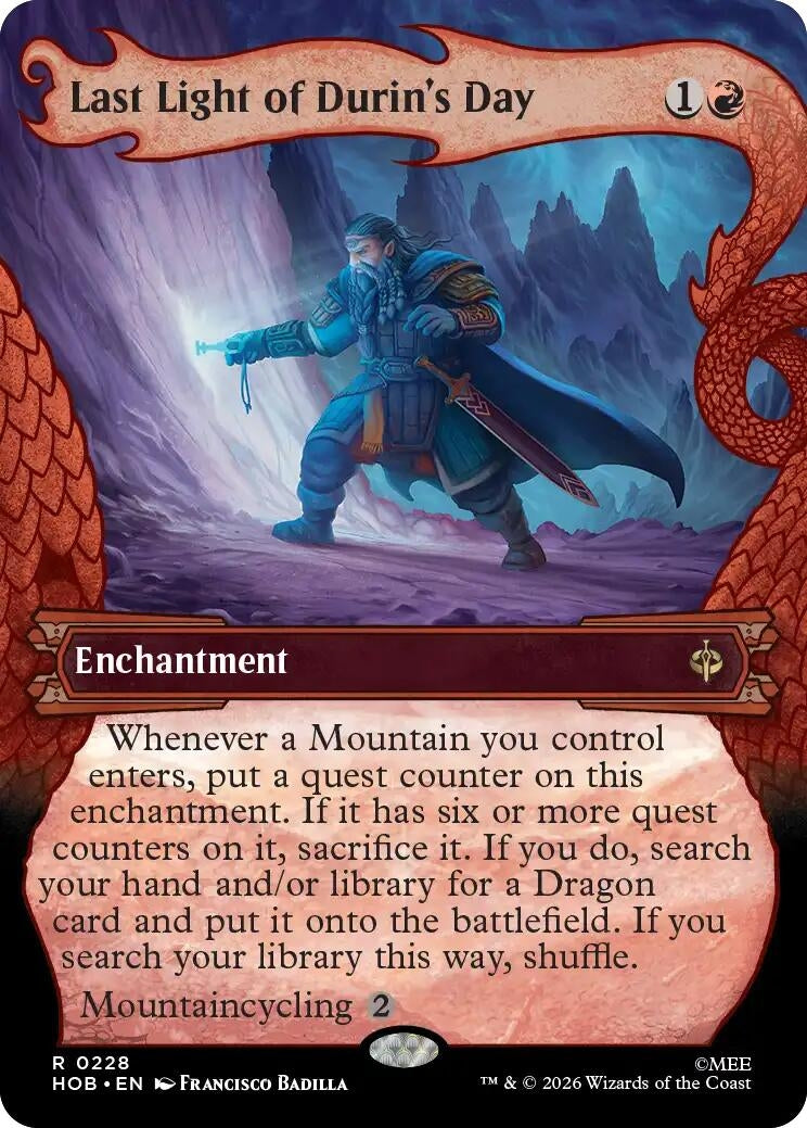 Image for Last Light of Durin's Day (Showcase) (228) [The Hobbit] - Magic: The Gathering