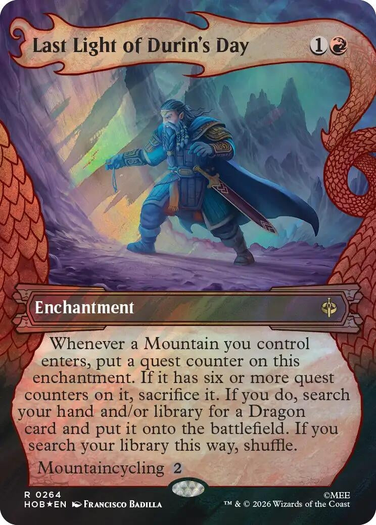 Image for Last Light of Durin's Day (Showcase) (Surge Foil) (264) [The Hobbit] - Magic: The Gathering