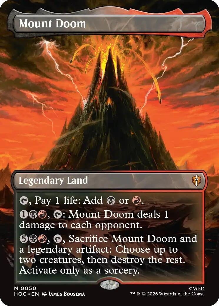 Image for Mount Doom (Borderless) (50) [The Hobbit: Eternal-Legal] - Magic: The Gathering