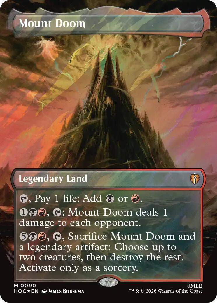 Image for Mount Doom (Borderless) (Surge Foil) (90) [The Hobbit: Eternal-Legal] - Magic: The Gathering