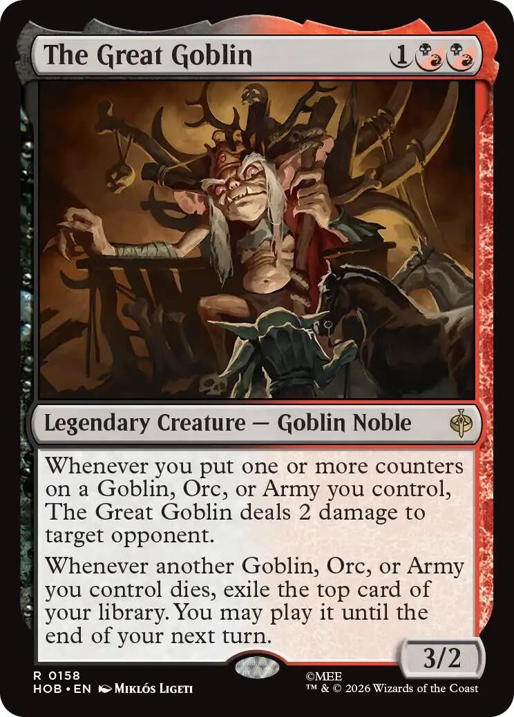 Image for The Great Goblin (158) [The Hobbit] - Magic: The Gathering